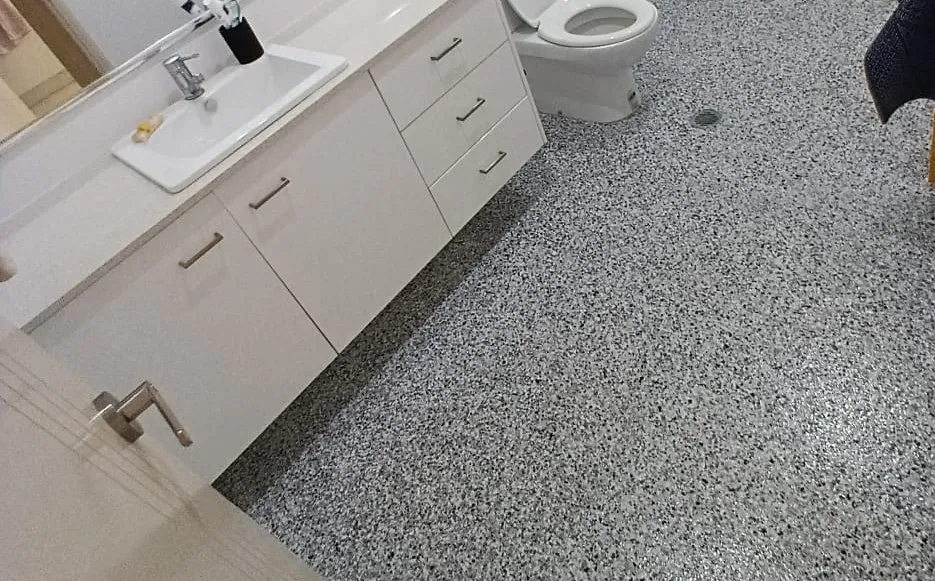 Epoxy Over Tile Bathroom Floor